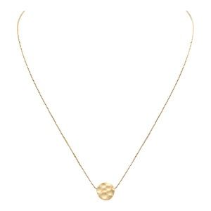 Kinsley Armelle Yellow Gold Charlotte Necklace Hammered Disc RETIRED Design